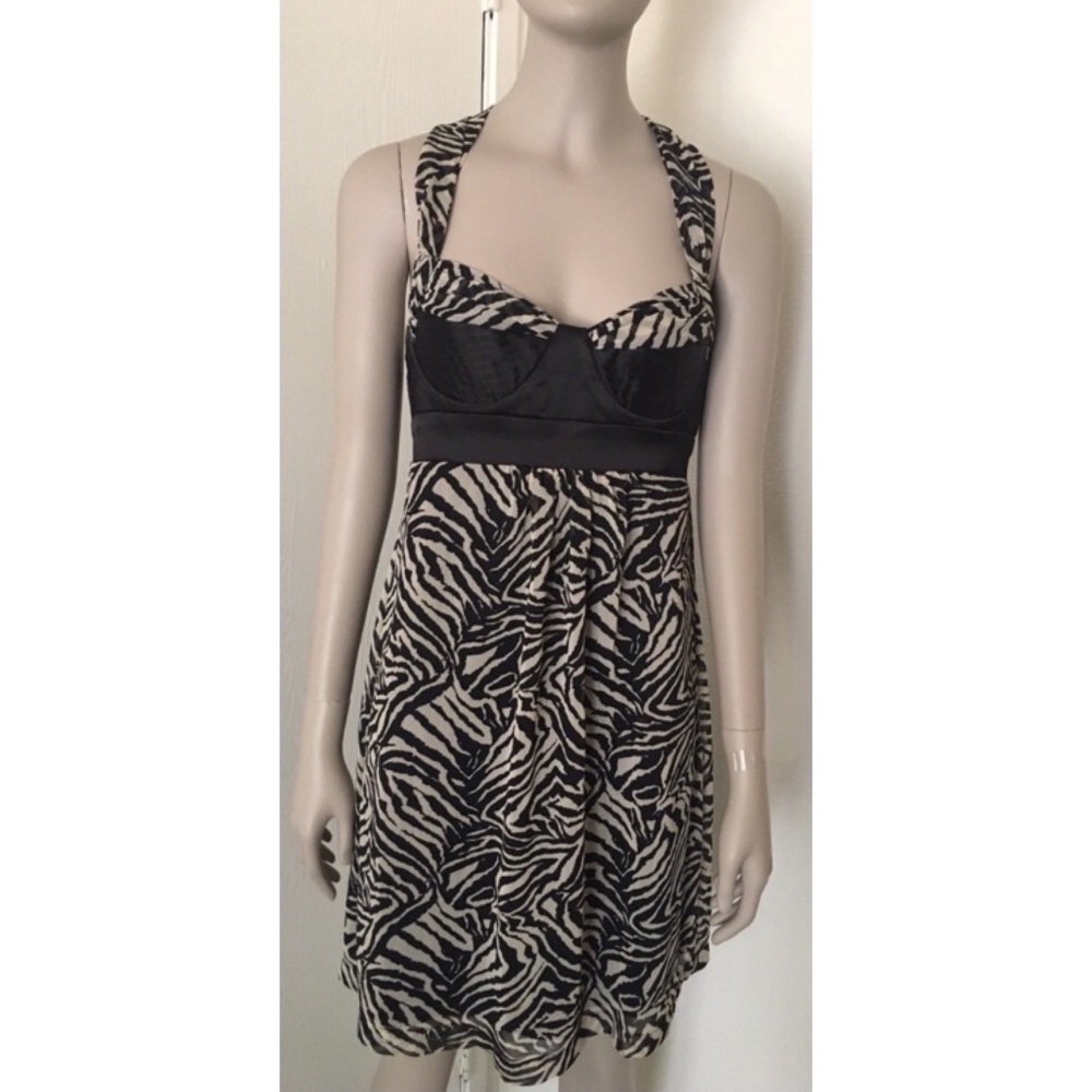 Guess Bustier Zebra Print Dress